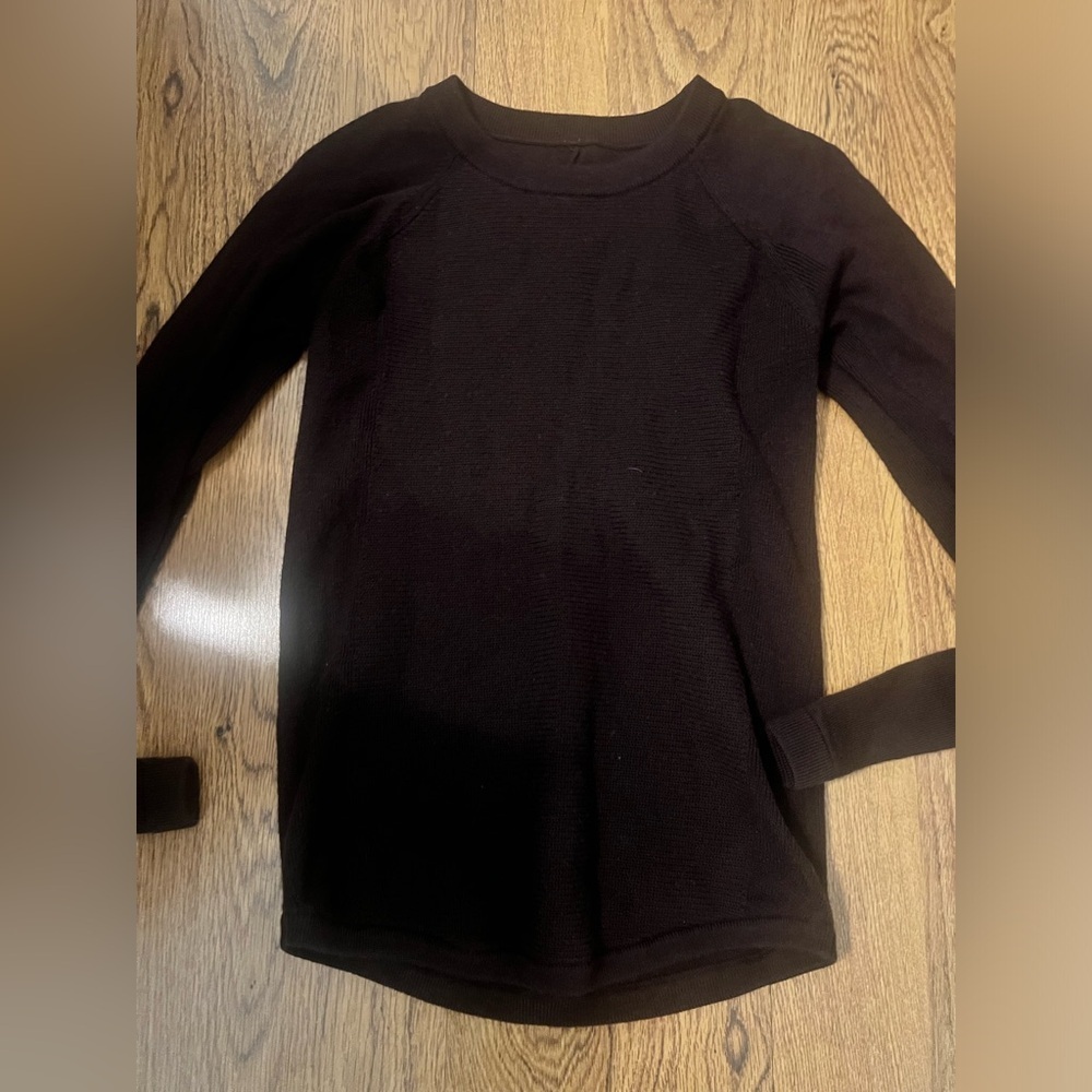 Lululemon burgundy plum Purple Long Sleeve Top fitted knit small - Picture 3 of 5